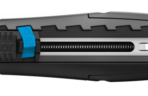 如果想将 SECUBASE 383 用作切割刀具，可以在七种设置间进行选择（切割深度从 7 到 73 mm）。之后再松开锁定装置 – 刀片会如常缩回。